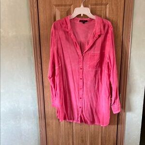 Velvet Heart Pink Button-Up Shirt